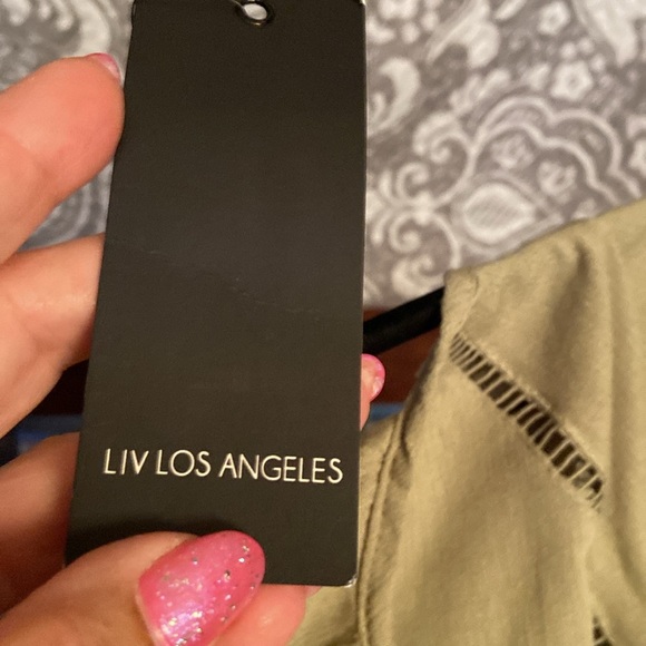 3 for $25 Gauzy Embroidered Front Peasant Top - Picture 8 of 8